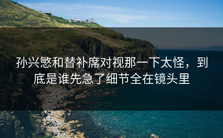 孙兴慜和替补席对视那一下太怪,到底是谁先急了细节全在镜头里